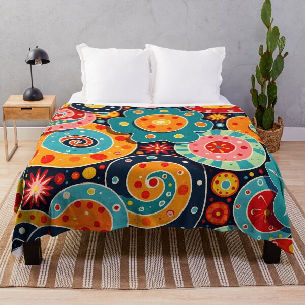 Item preview, Psychedelic Bloom: Retro Swirls & Stars Pattern designed and sold by Prints and Lifestyle.