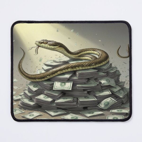 Item preview, Serpent of Wealth – Symbolic Snake on Money Pile Design designed and sold by Cristhian Almanza.