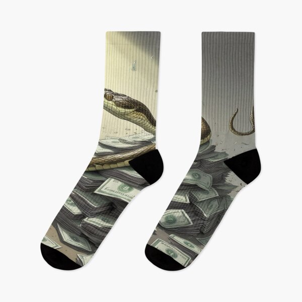 Item preview, Serpent of Wealth – Symbolic Snake on Money Pile Design designed and sold by Cristhian Almanza.