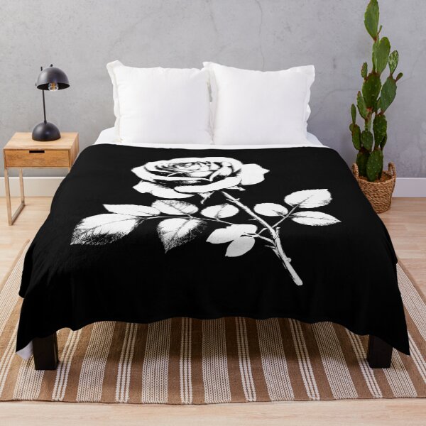 Item preview, Rose White Black Vintage Cool Urban Design Shapes Mania designed and sold by Shapes-Mania.