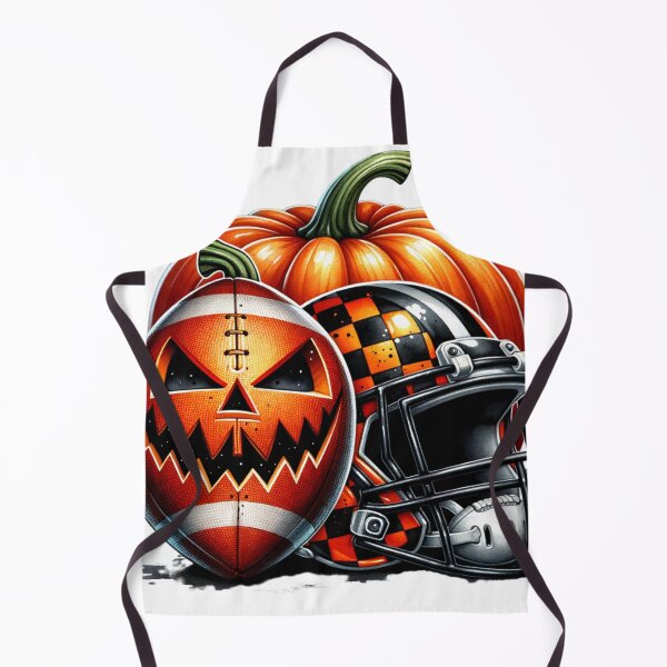 Item preview,  Football Helmet and Pumpkin Ball – Halloween Sports Art designed and sold by NotasCreativa.
