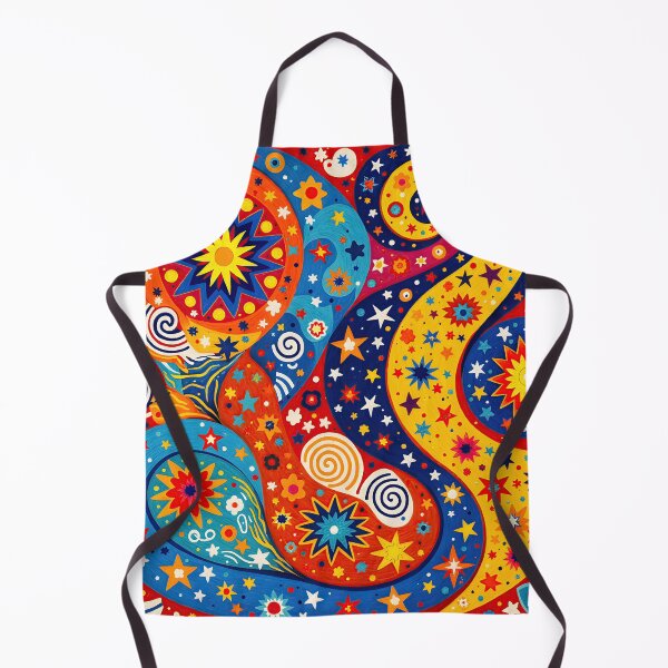 Item preview, Psychedelic Bloom: Retro Swirls & Stars Pattern designed and sold by Prints and Lifestyle.