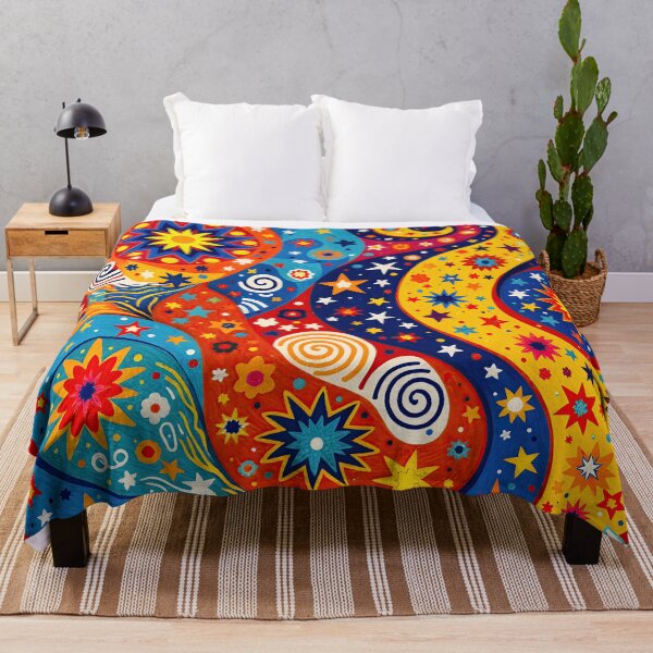 Item preview, Psychedelic Bloom: Retro Swirls & Stars Pattern designed and sold by Prints and Lifestyle.