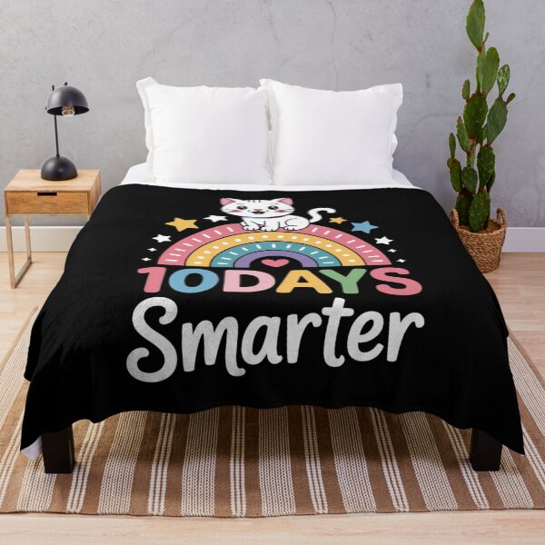 Item preview, 100 Days Smarter Rainbow Cat designed and sold by Gogetgiggles.