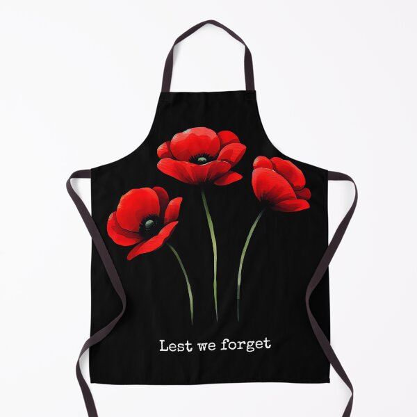 Item preview, ANZAC Day Poppies (White Text) designed and sold by Probably Fine Designs.