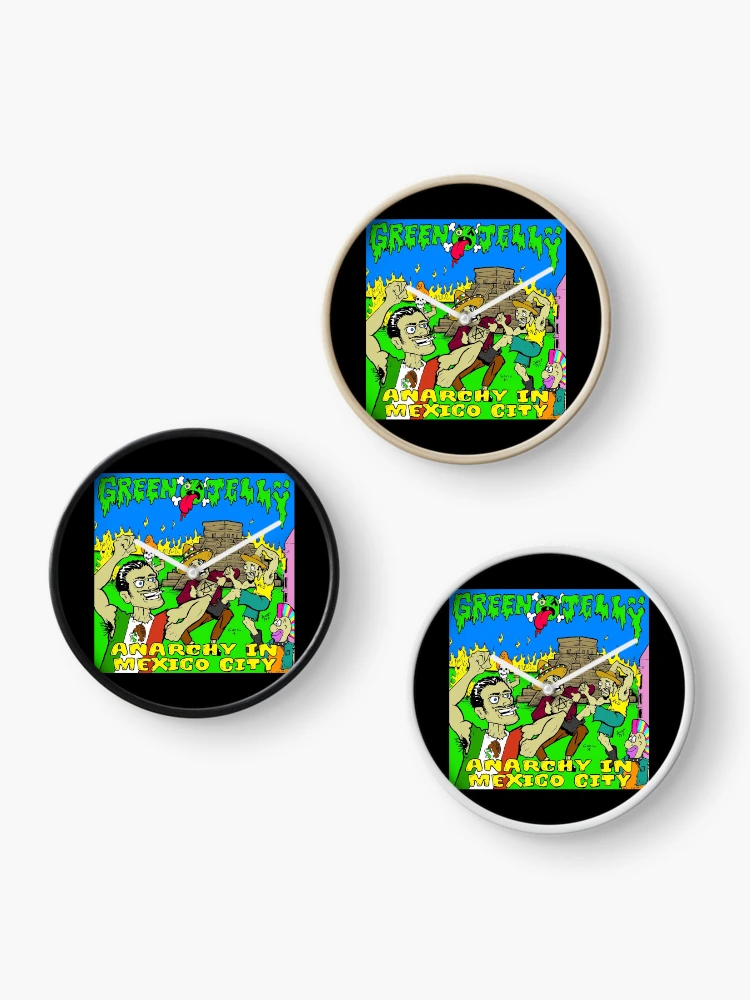 Thumbnail 3 of 4, Clock, Green Jello Band designed and sold by BrodieBouges.