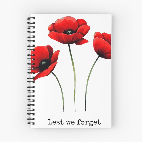 Item preview, Remembrance Poppies (Black Text) designed and sold by Probably Fine Designs.