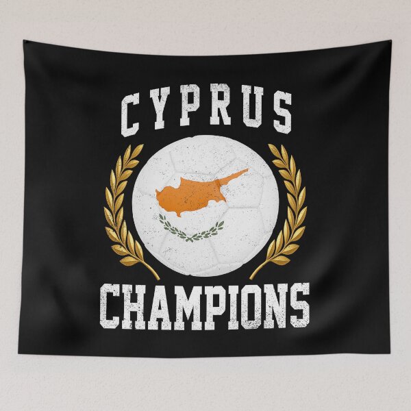 Item preview, SOCCER BALL FLAG CHAMPIONS - CYPRUS - Fans and Teams for Men and Women T-shirt designed and sold by wallsandpatts.