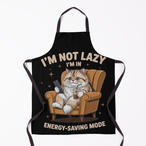 Item preview, I'm Not Lazy I'm In Energy Saving Mode Funny Cat designed and sold by legendaryskins.