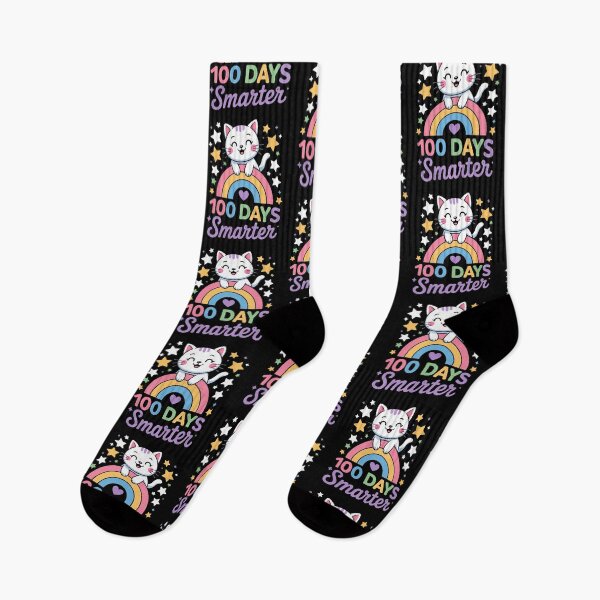 Item preview, 100 Days Smarter Rainbow Cat designed and sold by Gogetgiggles.