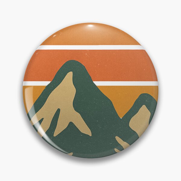 Item preview, Montañas al atardecer retro: diseño minimalista vintage de los años 70 designed and sold by TheRealJoshD.