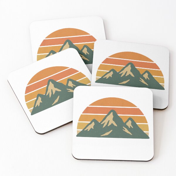 Item preview, Retro Sunset Mountains – Vintage 70s Minimalist Design designed and sold by TheRealJoshD.
