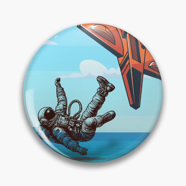 Item preview, Astronaut Crash Landing Beach Vacation Comic Art designed and sold by MH Digital Studio .
