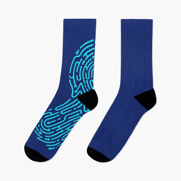 Item preview, concept of deep learning or machine learning, graphic of AI head combined with fingerprint pattern designed and sold by NiamLab.