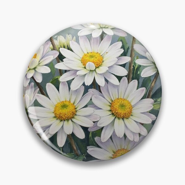Item preview, White daisy floral art. Country daisy with yellow heart. Floral design. White flowers blossom. Wild flowers. White flowers. designed and sold by PlaceToBuyGifts.