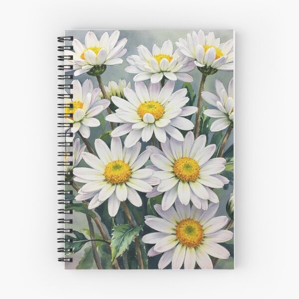 Item preview, White daisy floral art. Country daisy with yellow heart. Floral design. White flowers blossom. Wild flowers. White flowers. designed and sold by PlaceToBuyGifts.