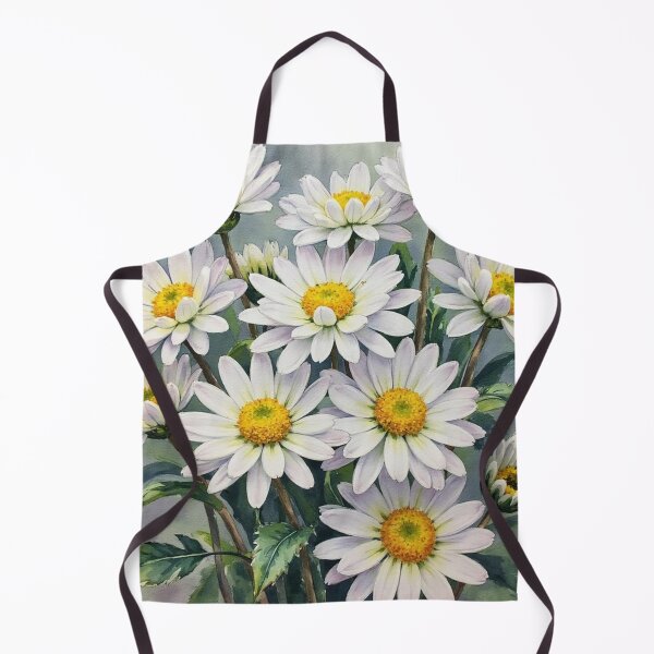 Item preview, White daisy floral art. Country daisy with yellow heart. Floral design. White flowers blossom. Wild flowers. White flowers. designed and sold by PlaceToBuyGifts.