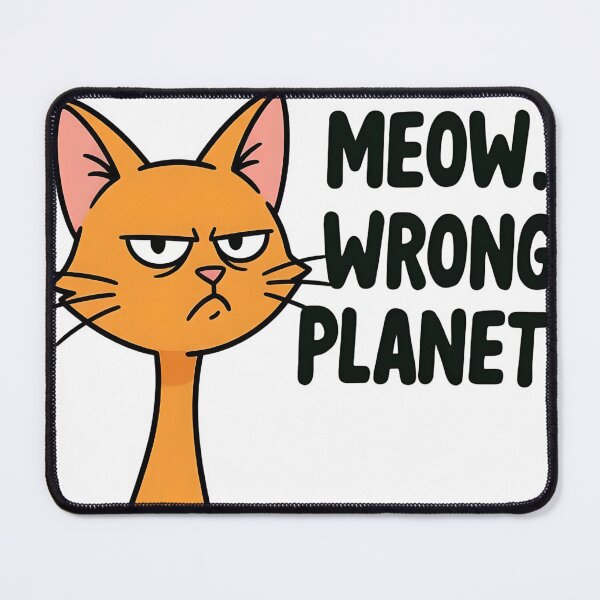 Item preview, Grumpy Cat Meow Wrong Planet designed and sold by jasperDesigns.