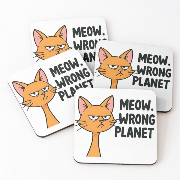 Item preview, Grumpy Cat Meow Wrong Planet designed and sold by jasperDesigns.