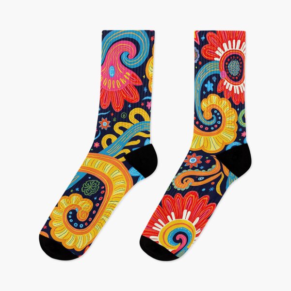 Item preview, Psychedelic Bloom: Retro Swirls & Stars Pattern designed and sold by Prints and Lifestyle.