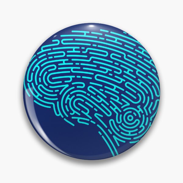 Item preview, concept of EEG or electroencephalogram, lined graphic of brain shape combined with fingerprint  designed and sold by NiamLab.