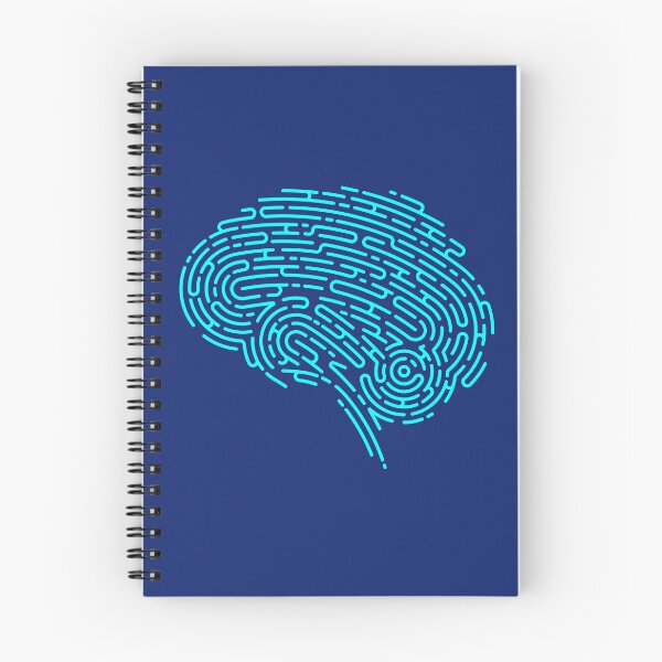 Item preview, concept of EEG or electroencephalogram, lined graphic of brain shape combined with fingerprint  designed and sold by NiamLab.