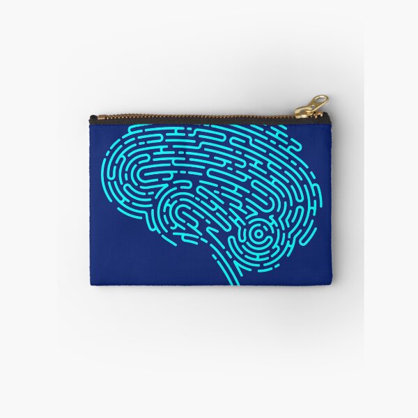 Item preview, concept of EEG or electroencephalogram, lined graphic of brain shape combined with fingerprint  designed and sold by NiamLab.