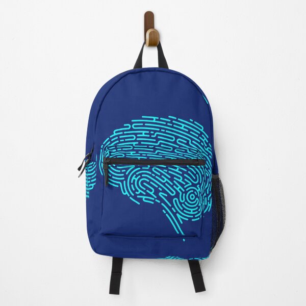 Item preview, concept of EEG or electroencephalogram, lined graphic of brain shape combined with fingerprint  designed and sold by NiamLab.