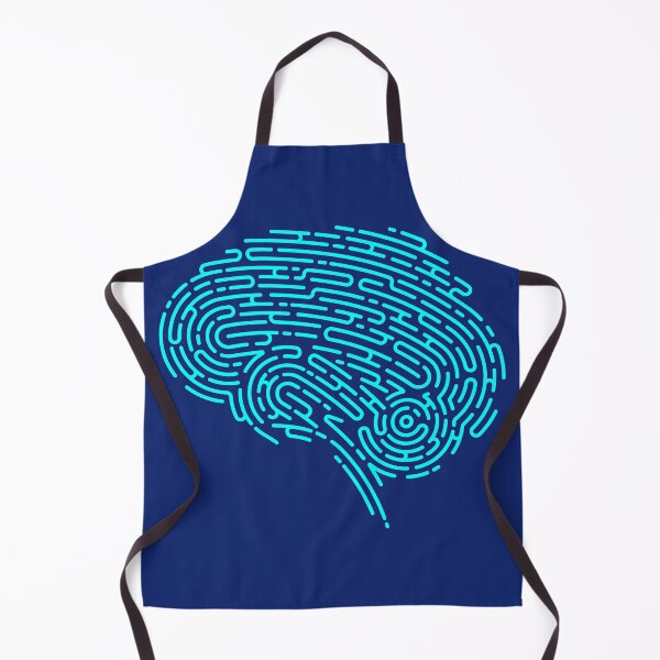 Item preview, concept of EEG or electroencephalogram, lined graphic of brain shape combined with fingerprint  designed and sold by NiamLab.