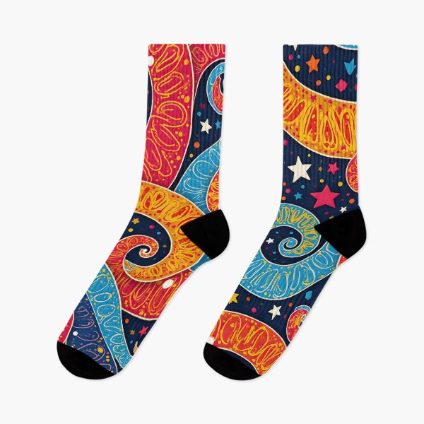 Item preview, Psychedelic Bloom: Retro Swirls and Stars designed and sold by Prints and Lifestyle.