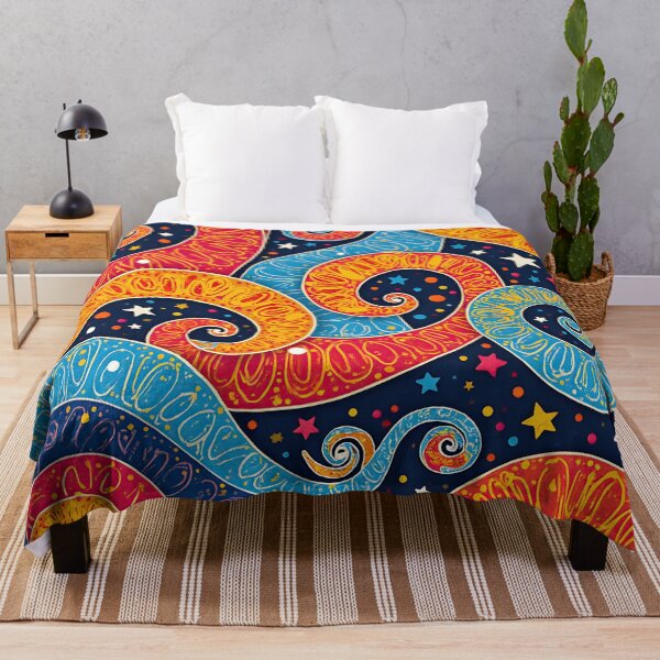 Item preview, Psychedelic Bloom: Retro Swirls and Stars designed and sold by Prints and Lifestyle.