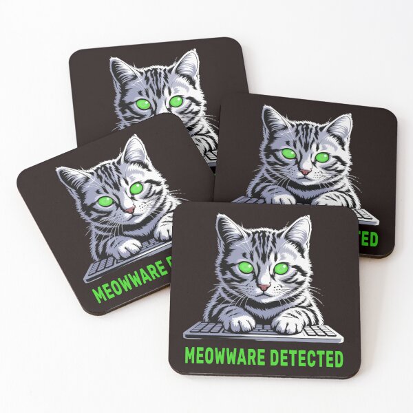 Item preview,  Meowware Detected Hacker Cat designed and sold by Diane Gotti.