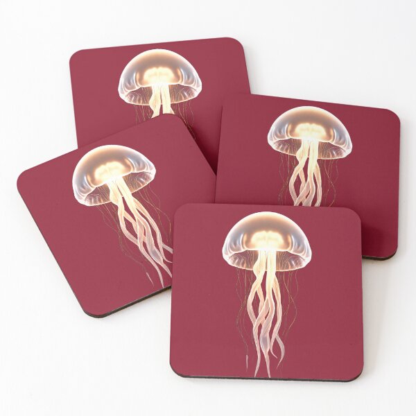 Item preview, Glowing Jellyfish Underwater – Neon Ocean Creature Art | Bioluminescent Sea Life Design designed and sold by AwesomeDigiShop.