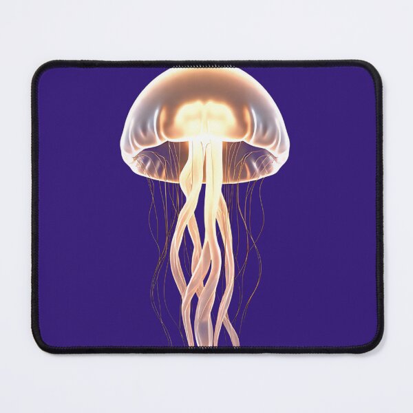 Item preview, Glowing Jellyfish Underwater – Neon Ocean Creature Art | Bioluminescent Sea Life Design designed and sold by AwesomeDigiShop.
