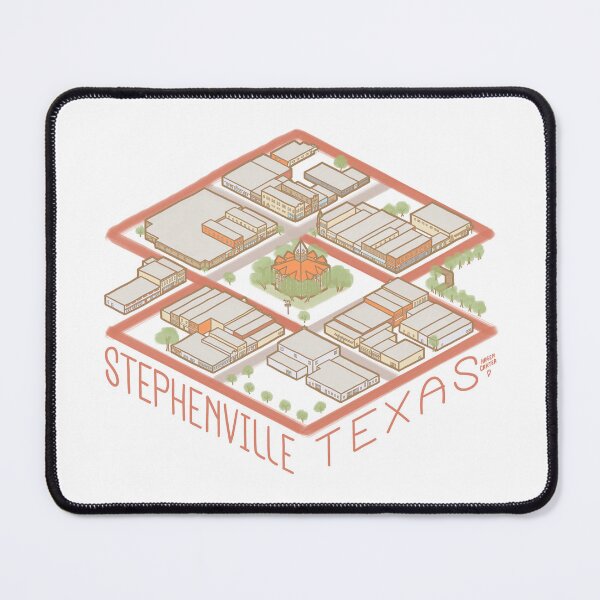 Item preview, Stephenville, Texas Courthouse Square Axon designed and sold by Places By Hagen Carter.