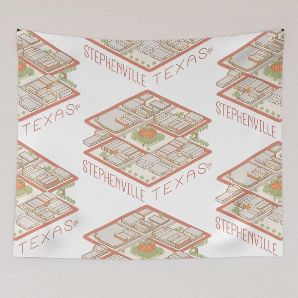 Item preview, Stephenville, Texas Courthouse Square Axon designed and sold by Places By Hagen Carter.
