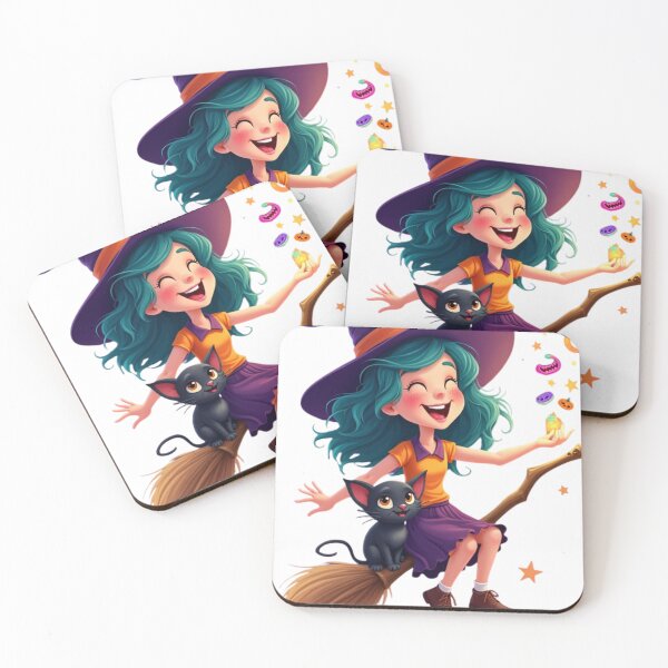 Item preview, A cheerful, cartoon-style witch designed and sold by HorizonStores.