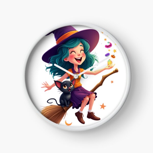 Artikelvorschau, A cheerful, cartoon-style witch entworfen und verkauft von HorizonStores.