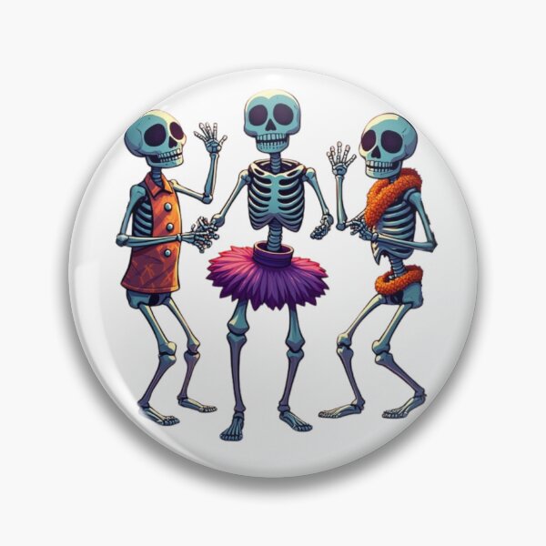 Artikelvorschau, three dancing cartoon skeletons entworfen und verkauft von HorizonStores.