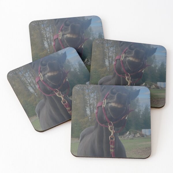 Item preview, smiling horse designed and sold by Cardsurveyors.