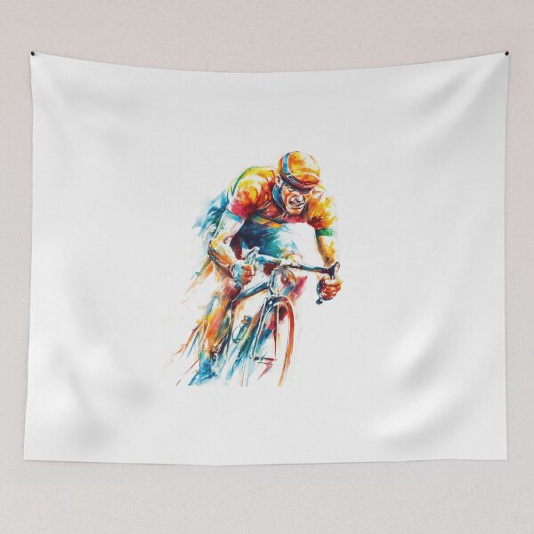 Item preview, Hardcore Watercolor Cyclist designed and sold by NAIRVANA.