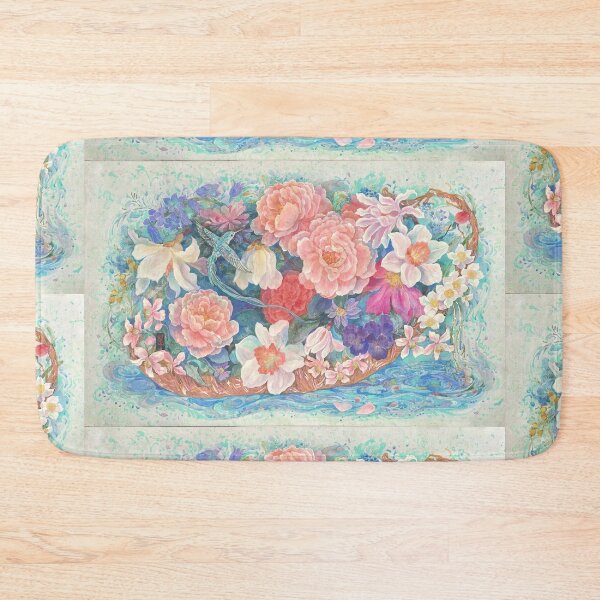 Item preview, Ephemeral Boat of Blooms: Nihonga Fantasy Art designed and sold by nakaitomoko.