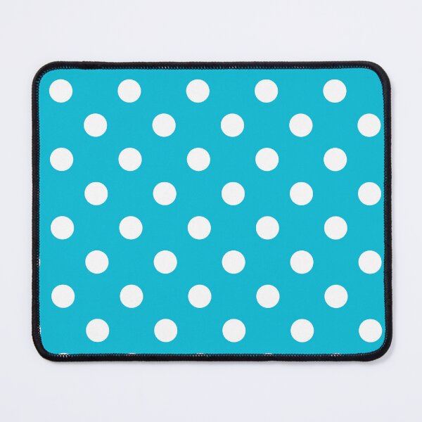 Item preview, White Polka Dots on Aqua Blue designed and sold by POLKAIWERX.