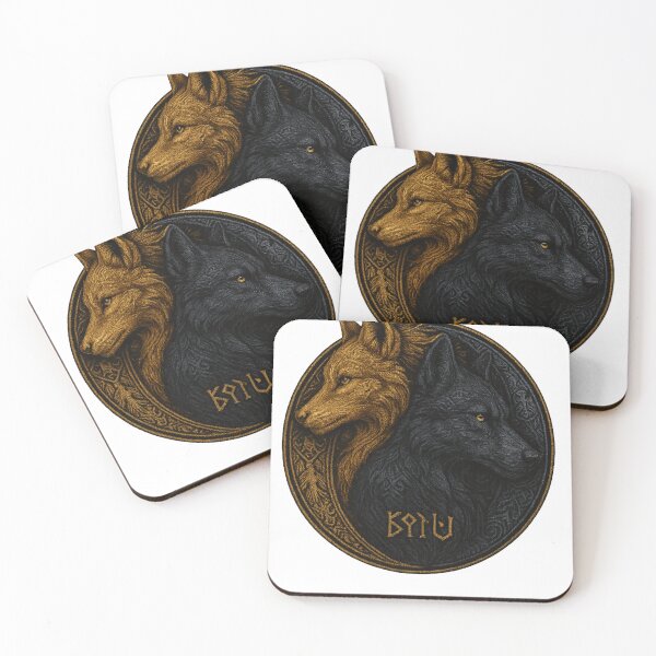 Item preview, Norse Wolf Yin Yang - Runic Balance designed and sold by palavar.