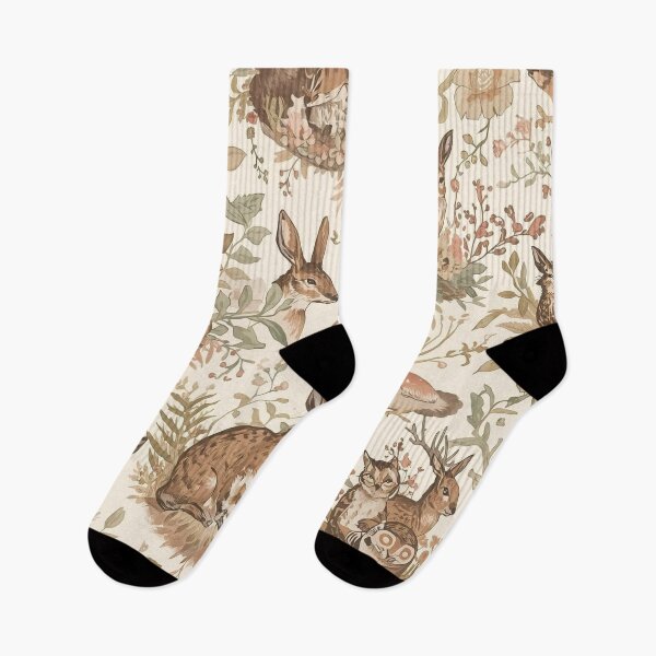Item preview, Woodland Companions – Cottagecore Animal Pattern designed and sold by Deezyned.