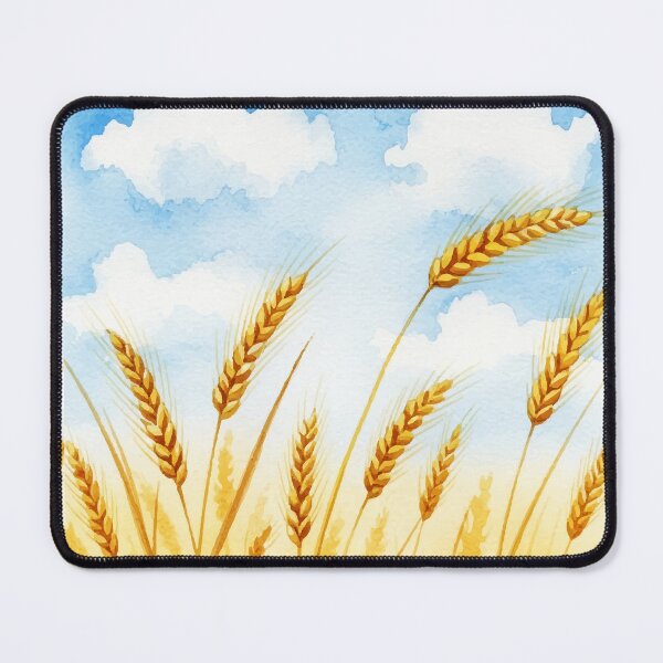 Item preview, Watercolor illustration of a wheat field designed and sold by Design4uStudio.