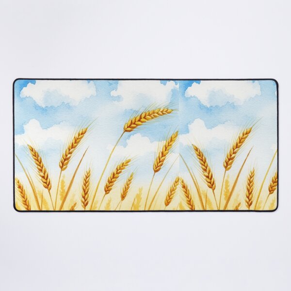 Item preview, Watercolor illustration of a wheat field designed and sold by Design4uStudio.