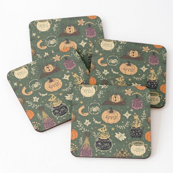 Item preview, Cauldrons & Charms – Cozy Witchy Halloween Pattern designed and sold by Deezyned.