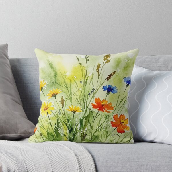 Item preview, Watercolor painting of wildflowers and plants designed and sold by Design4uStudio.