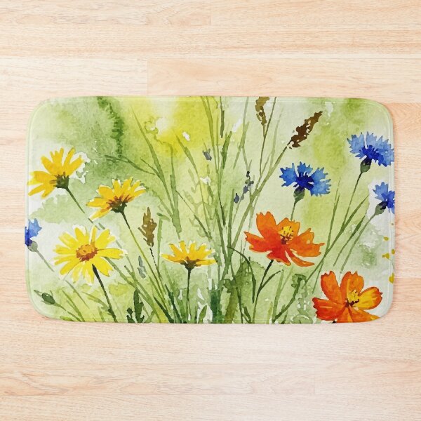 Item preview, Watercolor painting of wildflowers and plants designed and sold by Design4uStudio.